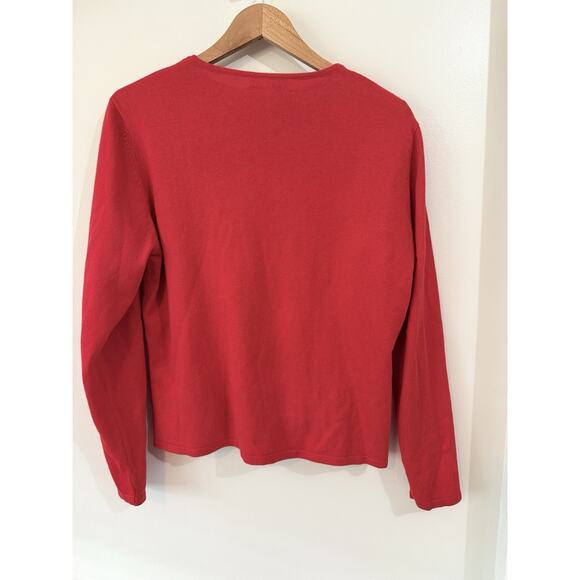 Vintage Pendleton Cardigan And Sweater Set Size Med Argyle Red Silk/Cashmere - Picture 2 of 6